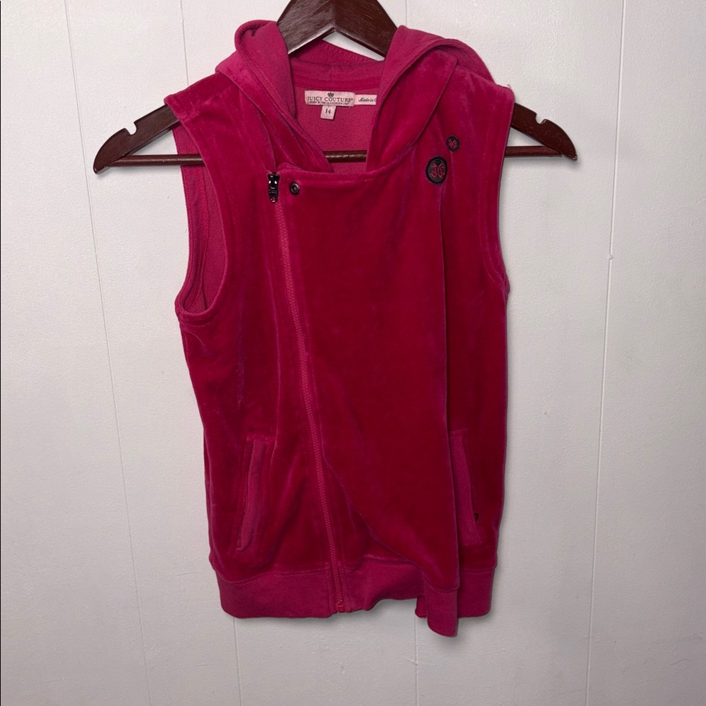Juicy Couture Fuchsia Sleeveless Hoodie